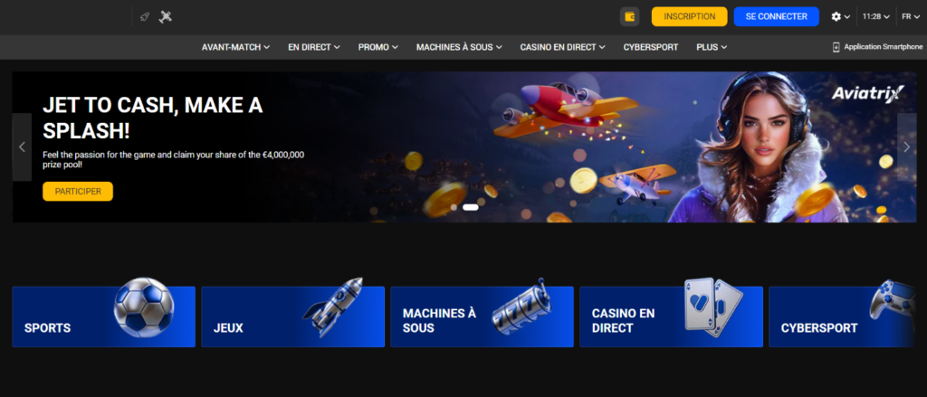 Principales caractéristiques du bookmaker